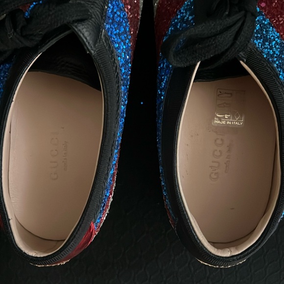 Gucci Women’s Falacer Glitter Sylvie Web size 37/US 6.5 - Picture 4 of 6